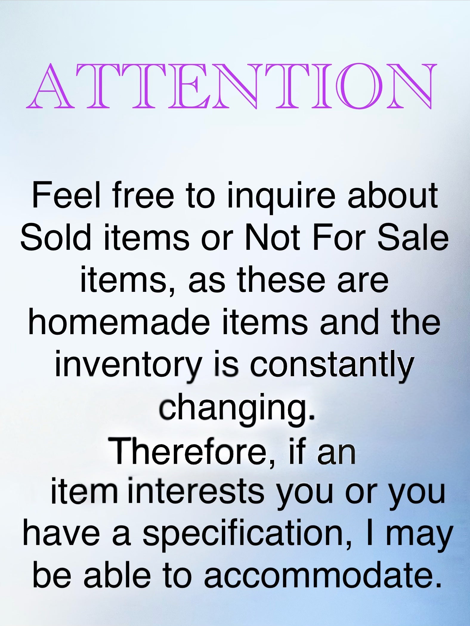 NOTICE TO CUSTOMERS