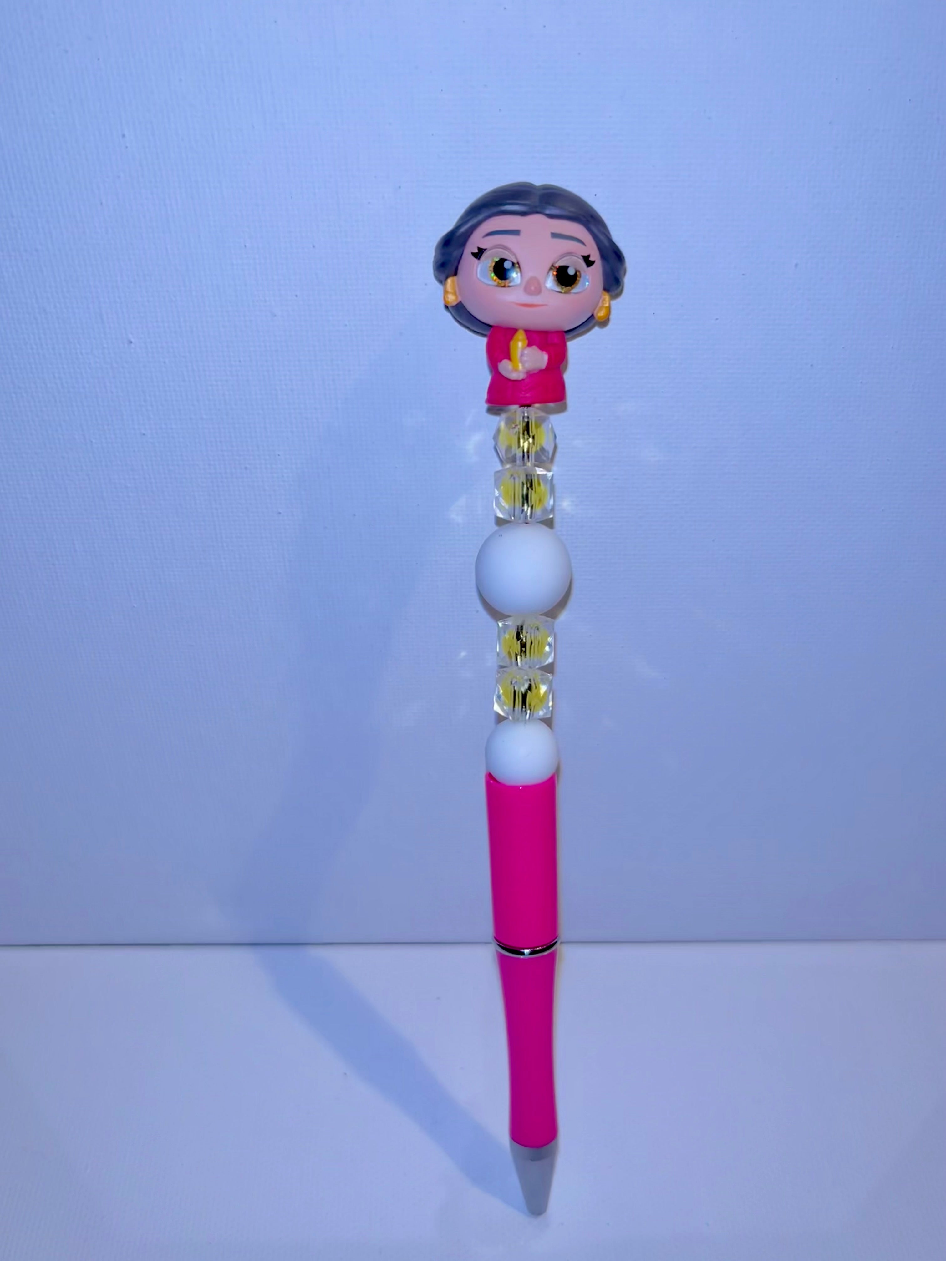 “Encanto” Alma Madrigal Character Beaded Ballpoint Pen