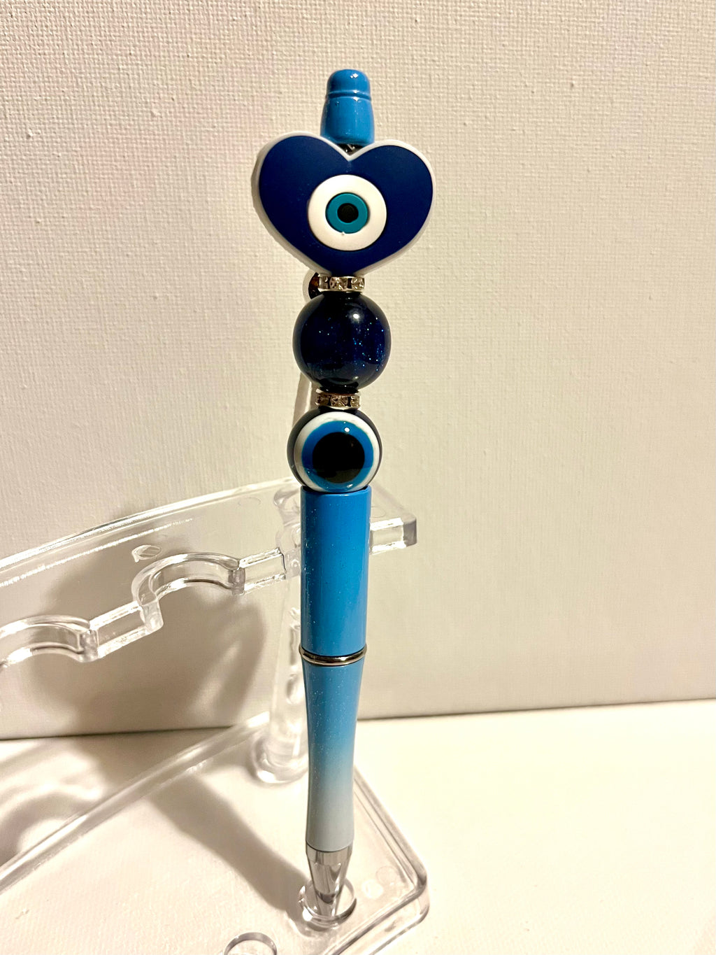 Blue Heart Evil Eye Tassel Ballpoint Pen - Decorative Home Office Stationery