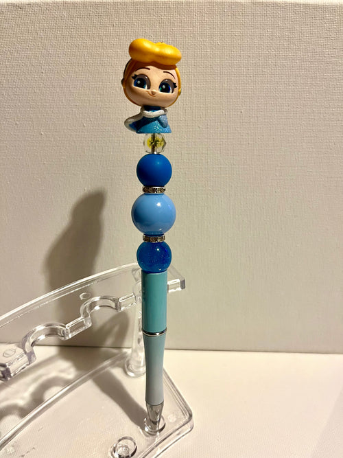 Cinderella Character Decorative Bead Ballpoint Pen