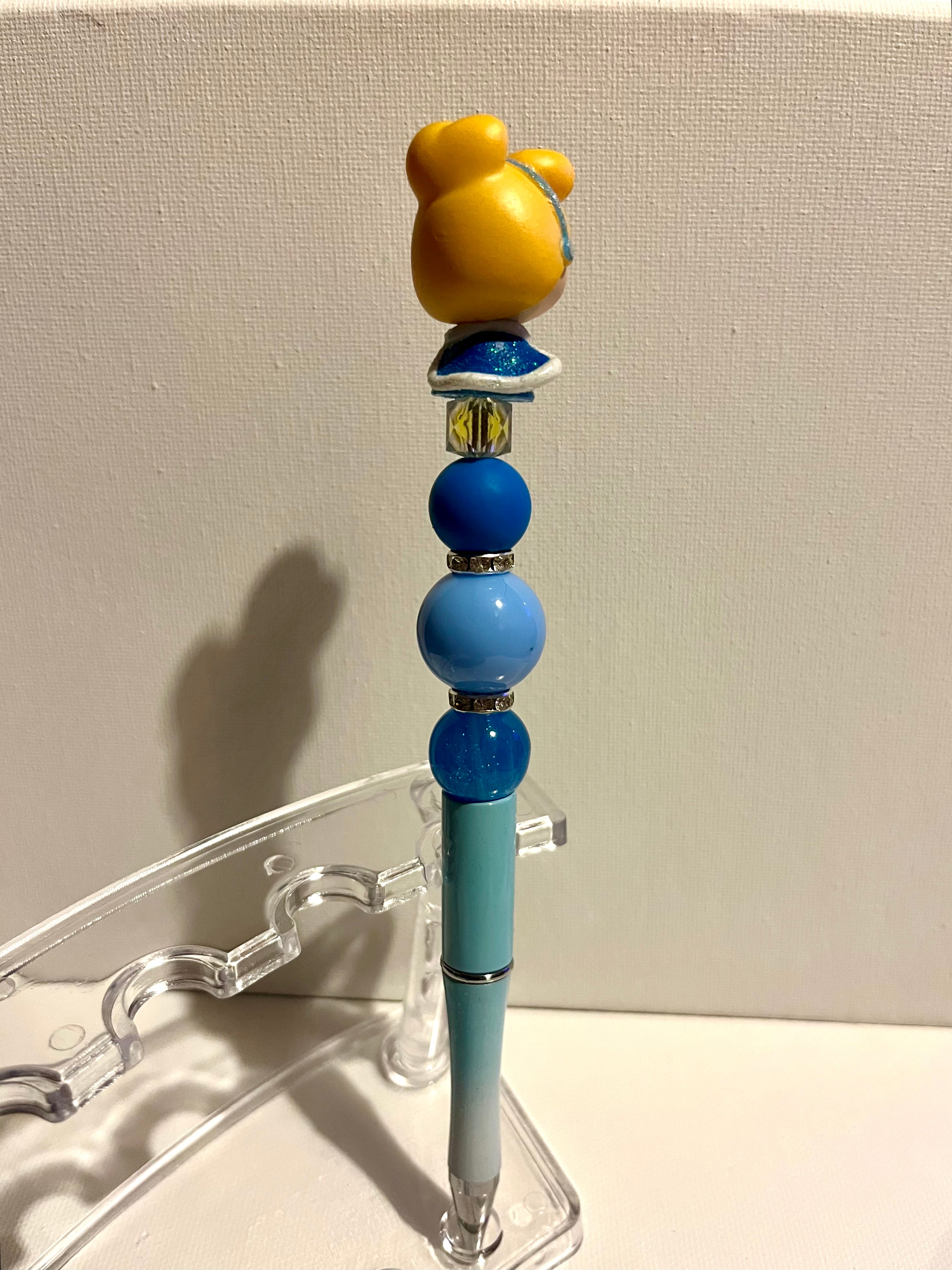 Cinderella Character Decorative Bead Ballpoint Pen