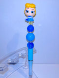Cinderella Character Decorative Bead Ballpoint Pen