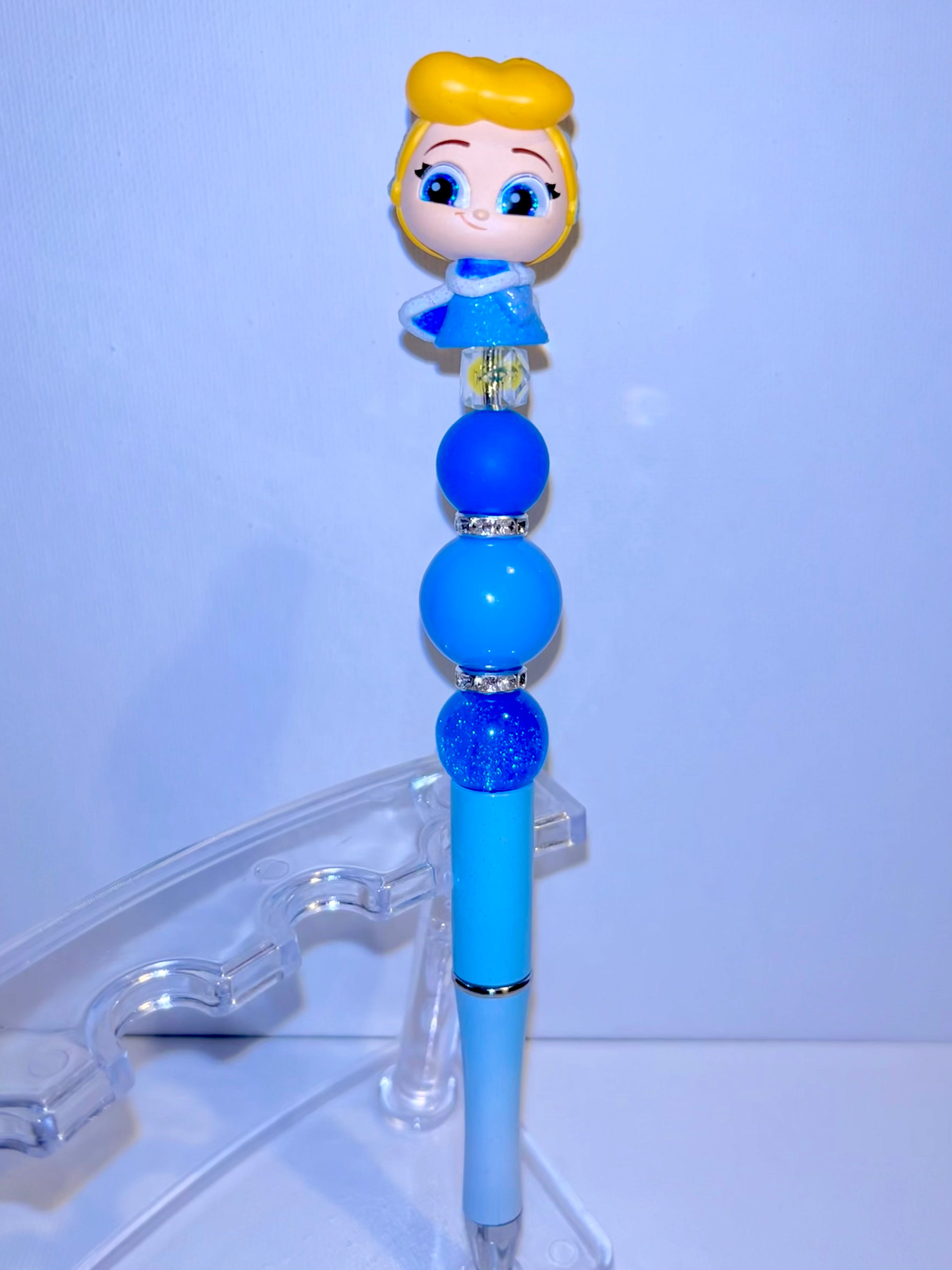 Cinderella Character Decorative Bead Ballpoint Pen