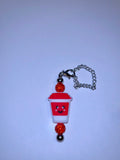 Cute Red Coffee Cup Cup Charm Keychain