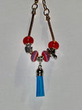 Gold-Tone Snake Chain Charm Bracelet w/Red & Blue Accents, Music Note & Crown