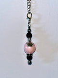 Pearlescent Pink & Black Cup Charm w/a “Princess” Crown & Rhinestone Accents