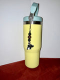 Silver Cup Charm w/Black & Brown Accents & Dog Pendant w/Hunter Silhouette