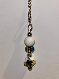 Galaxy-Inspired Cup Charm w/White Silicone Beads & Iridescent Accents