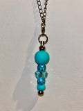 Beaded Cup Charm w/Sparkly Rhinestone-Accented Rondelle Beads & Glass Beads