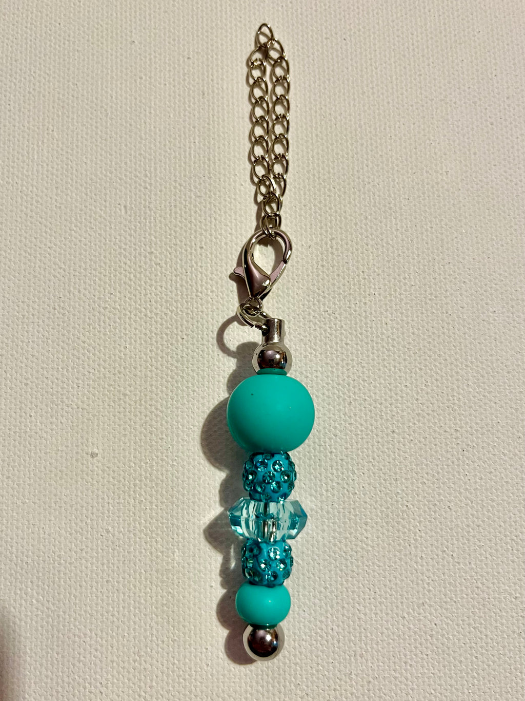 Beaded Cup Charm w/Sparkly Rhinestone-Accented Rondelle Beads & Glass Beads