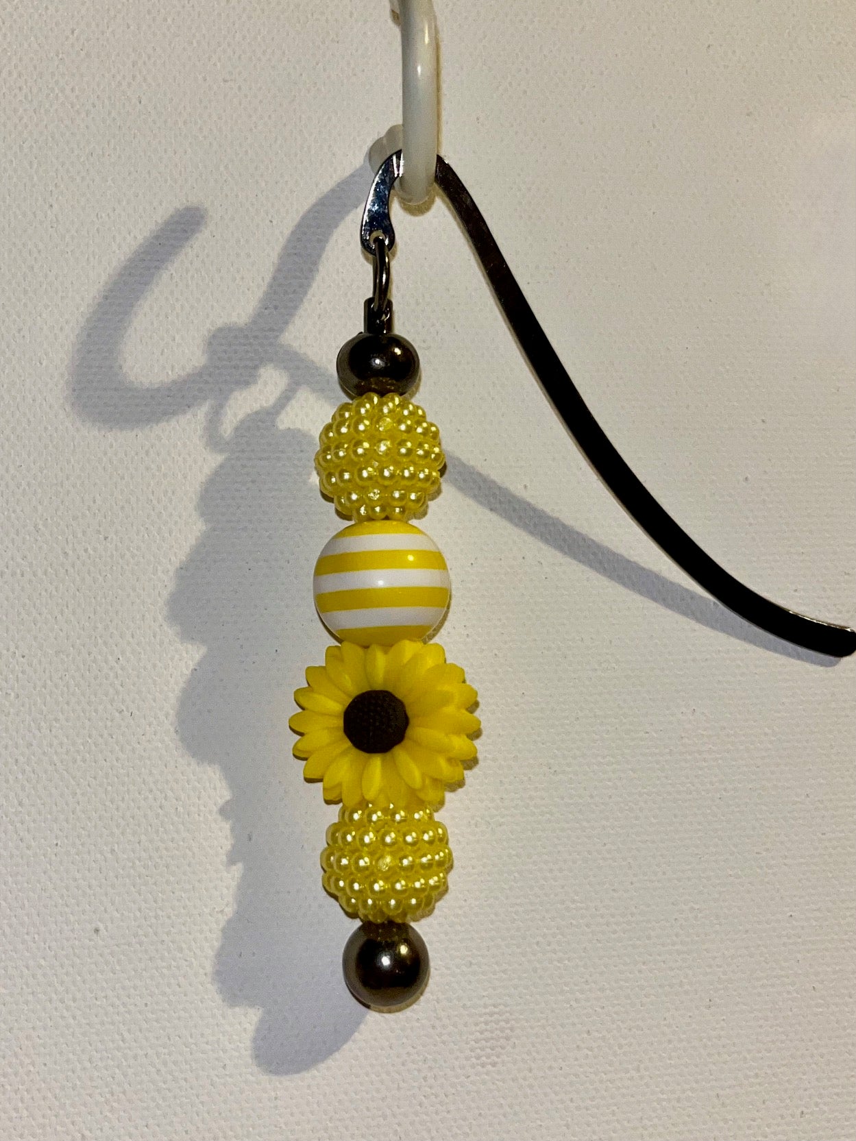Yellow Sunflower Beaded Bookmark
