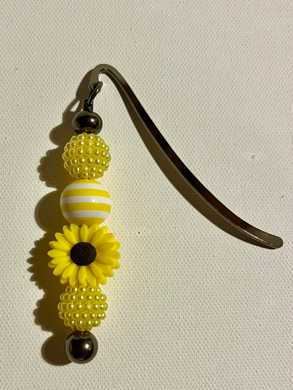 Yellow Sunflower Beaded Bookmark