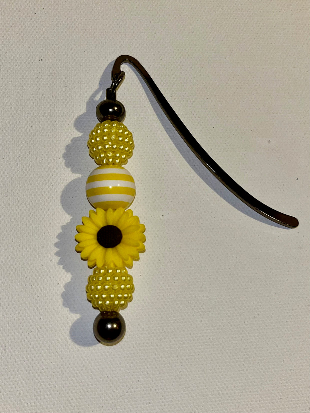 Yellow Sunflower Beaded Bookmark