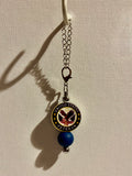 ‘United States Veteran’ Red/White/Blue and Gold Cup Charm w/Flag, Stars & Eagle