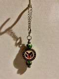 Silver-tone Cup Charm Feat. ‘United States Veteran’ Pendant & Camouflage Beads