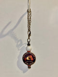 Patriotic 250th Anniversary American Eagle & Flag Cup Charm w/Red Rhinestones