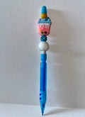 Cute Bubble Tea Refillable Mechanical Pencil w/Sparkly Blue Rondelle Bead, etc.