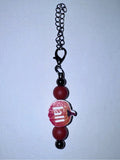 ‘Fall’ Pumpkin Cup Charm with Dark Red Beads