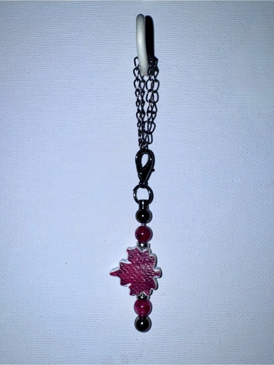 Handcrafted Autumn-Themed Leaf Pendant Cup Charm