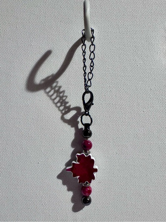 Handcrafted Autumn-Themed Leaf Pendant Cup Charm