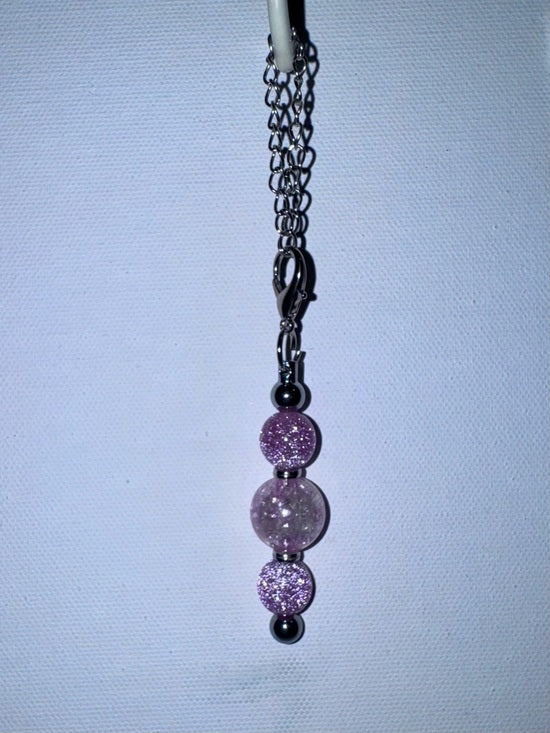 Purple Galaxy Bead Pendant Cup Charm