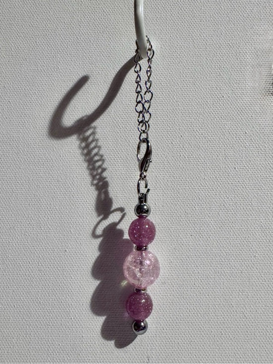 Purple Galaxy Bead Pendant Cup Charm