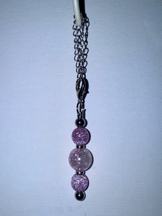 Purple Galaxy Bead Pendant Cup Charm