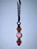 Orange & Silver Autumn Leaves Cup Charm
