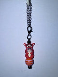 Tigger-Inspired Orange & Black Striped Cup Charm
